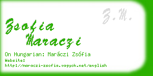 zsofia maraczi business card