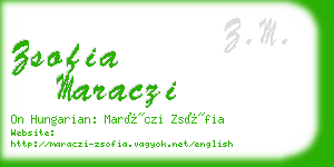 zsofia maraczi business card